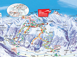 Mapa střediska - areálu - Ski - Arena Wildkogel